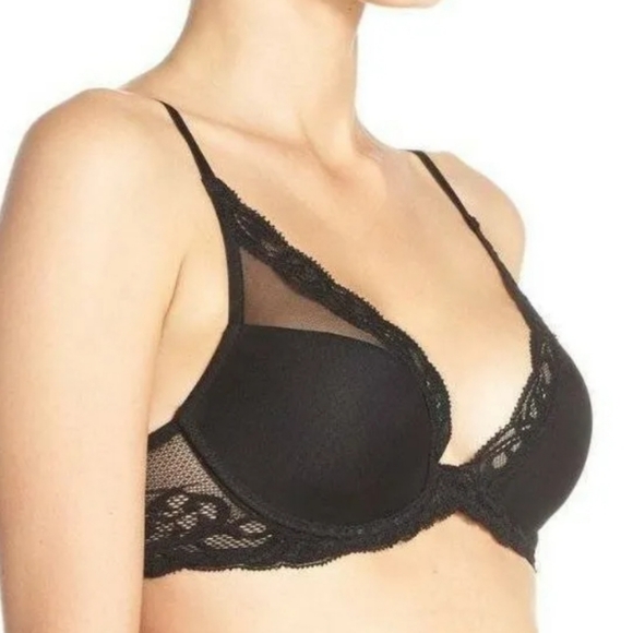 Natori Other - NATORI 730023 FEATHERS CONTOUR PLUNGE BRA BLACK SIZE 36C